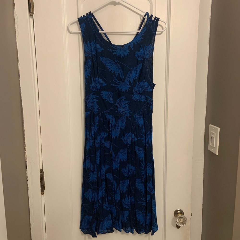 EUC Anthro Maple Strappy Dandelion Floral Dress 8